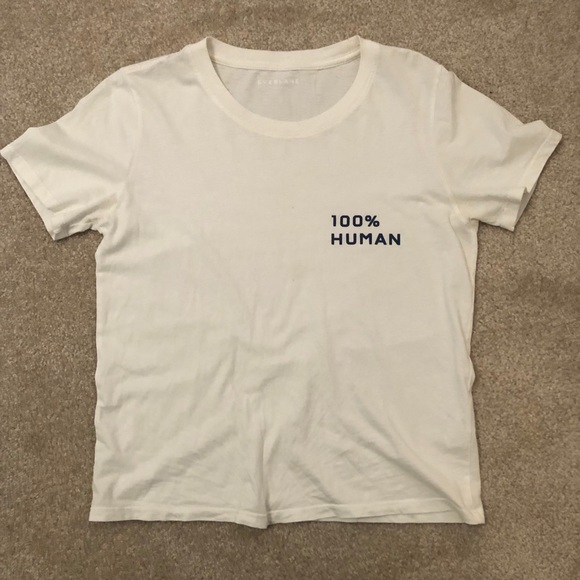 Everlane White T Shirt 100% Human - Picture 2 of 4